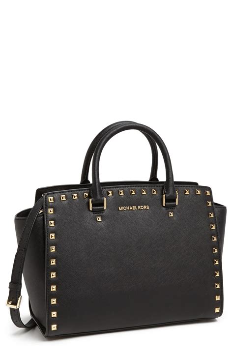 michael kors selma jewel satchel|Michael Kors saffiano satchel.